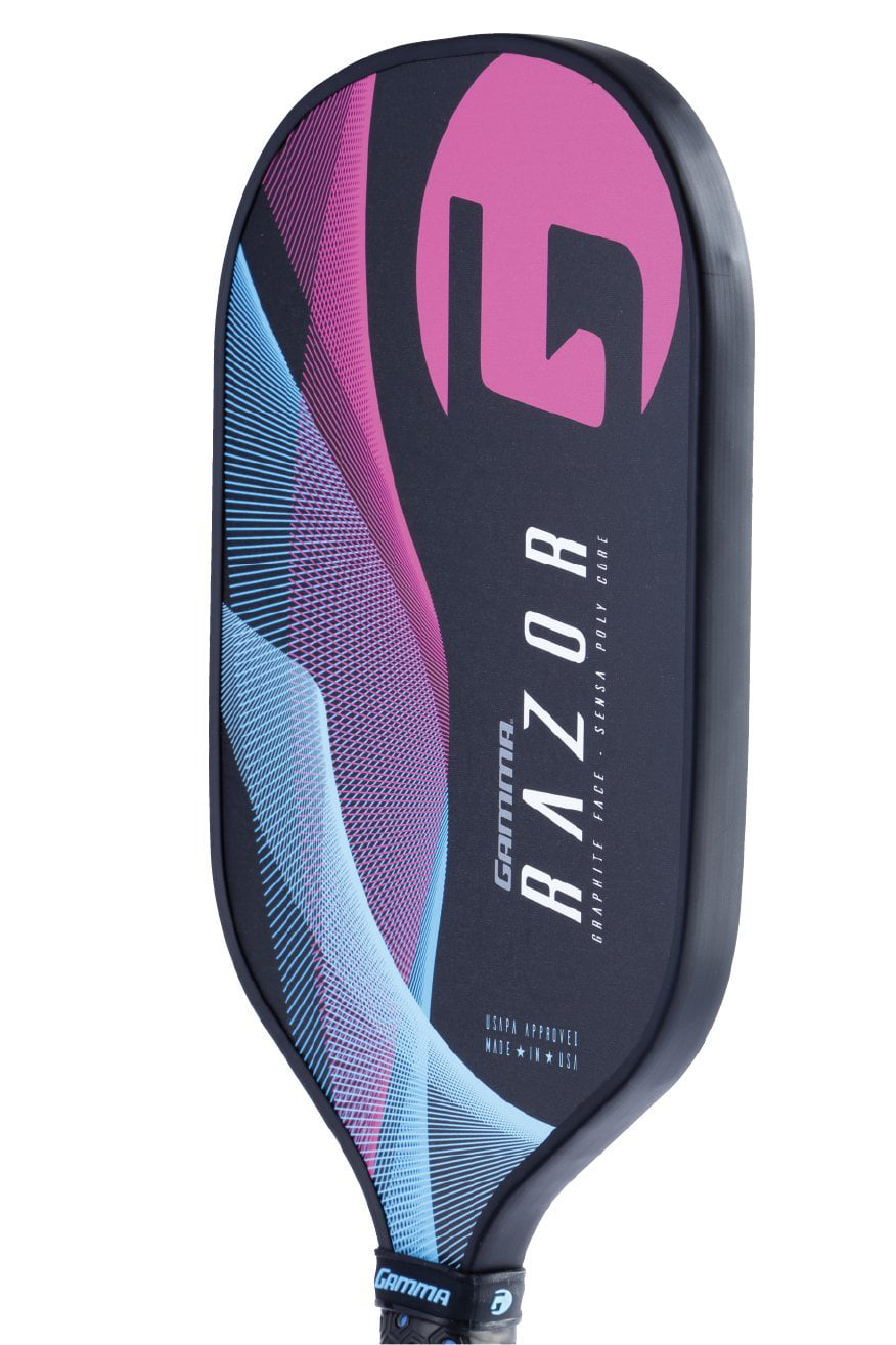 New Gamma RZR Graphite Pickleball Paddle Premium Polymer Core Pink 