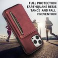 thumbnail image 2 of Allytech for iPhone 13 Mini Case with Double Magnetic Clasp, Wallet PU Leather Cover Hands-Free Kickstand Back Card Slots/Cash Holder Flip Scratch Free Case for iPhone 13 Mini 5.4" 2021[5G], Winered, 2 of 6