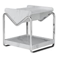 thumbnail image 3 of Furniture of America Ovan Open Design 1-Shelf Wood White Marble End Table, 3 of 5