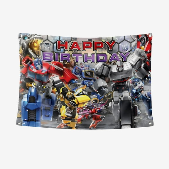Transformers Theme Party Supplies Backdrop Transformers Birthday Party Decorations Photo Booth Props 59*39IN