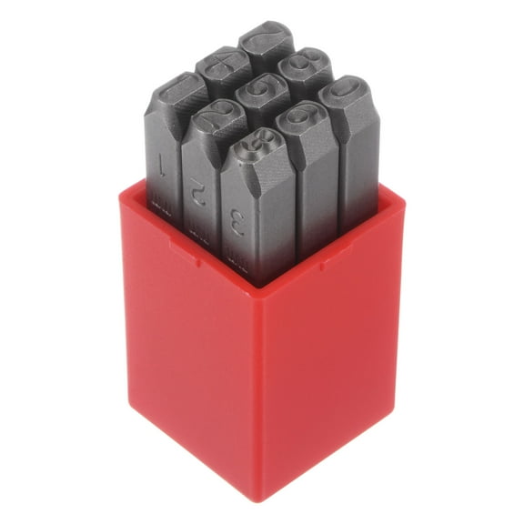 9pcs Metal Number Stamp 5mm Steel Reverse Punch for Metal Plastic Wood Leather