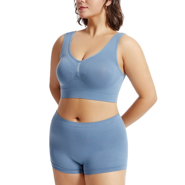 Conjunto de lencería floral de encaje para mujer - Dos piezas: sujetador y braguitas - Diseño sexy de poliéster - Ropa de dormir para la noche de bodas - Tallas S-XXXXXL