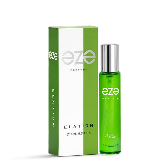 Eze Elation Eau de Parfum pour Hommes 18ml, 0.6 Fl.oz. / Fragrance Premium Longue Durée pour Garçons - avec Notes de Bergamote, Géranium, Tabac & Vétiver / Design Unique Cadeau pour Mari, Petit Ami