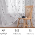 thumbnail image 3 of Floral Embroidered Semi Sheer Curtains, Farmhouse Grommet Voile Curtain, 3 of 7