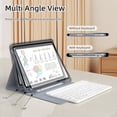 thumbnail image 5 of GKABXY Magnetic Keyboard Case for iPad A16 11th /10th Generation 2025/2022 with Pencil Holder 10.9/11 Inch, Magnetic Detachable Wireless Bluetooth Multi-Angle Stand Rechargeable Keyboard Case, Purple, 5 of 8