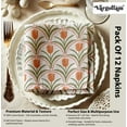 thumbnail image 4 of Vargottam Orange Cotton Muslin Napkins - Set of 12, 20x20 Inches, Elegant Orange Tulip Print, Perfect for Spring Celebrations, Tea Parties, and Daily Dining - Machine Washable, 4 of 7