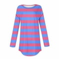 thumbnail image 4 of FAIWAD Womens Plus Size Striped Tops Basic Long Sleeve Workout Pullover Top Crewneck Casual Tunic Tops, 4 of 4
