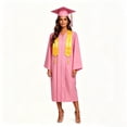 thumbnail image 2 of Pounoo Graduation Gowns for Women Zipper Front Long Sleeve Dresses University Graduation Soft Comfortable Breathable Robes Gift, 2 of 5