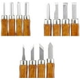 thumbnail image 4 of Wood Carving Tool Set, 12 Pcs Wood Carving Chisels Carving Knives With Sharpening Stone, Wood Carving Chisels Set With Bag Carpenter Chisels For Professionals And Beginners, 4 of 8