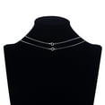 thumbnail image 3 of Fine Silver Plated Drop Double Necklace Set with Simulated Diamonds Adult, 3 of 7
