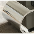 thumbnail image 3 of GAKMCIL 57" Oval Stainless with Glass Coffee Table, Modern Fashion Design Coffee Table with 2-Tier Glass Top, Large Storage Space, Easy Assembly for Living Room, Office, Trade Show (Silver&Black), 3 of 4