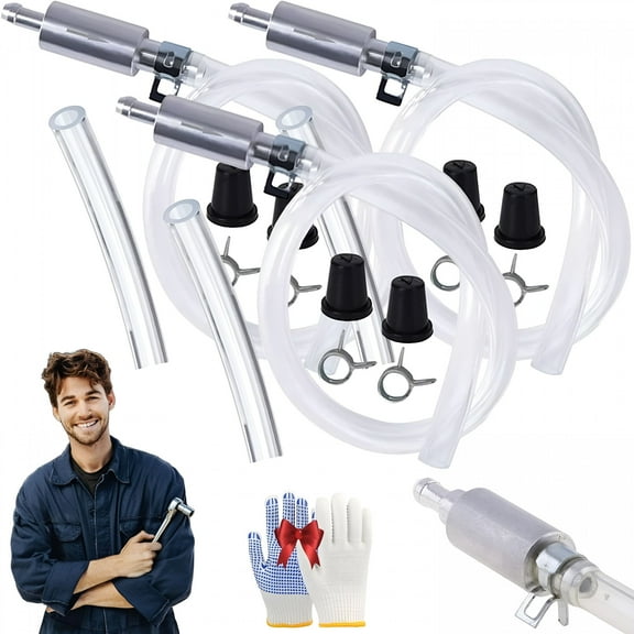 ZEPARO One Man Brake Bleeder Kit,Brake Bleeder Hose One Way Check Valve,One Way Check Valve Brake Bleeder Kit,Brake Bleeder Vacuum Pump Kit,One Man Hydraulic Nozzle Clamp