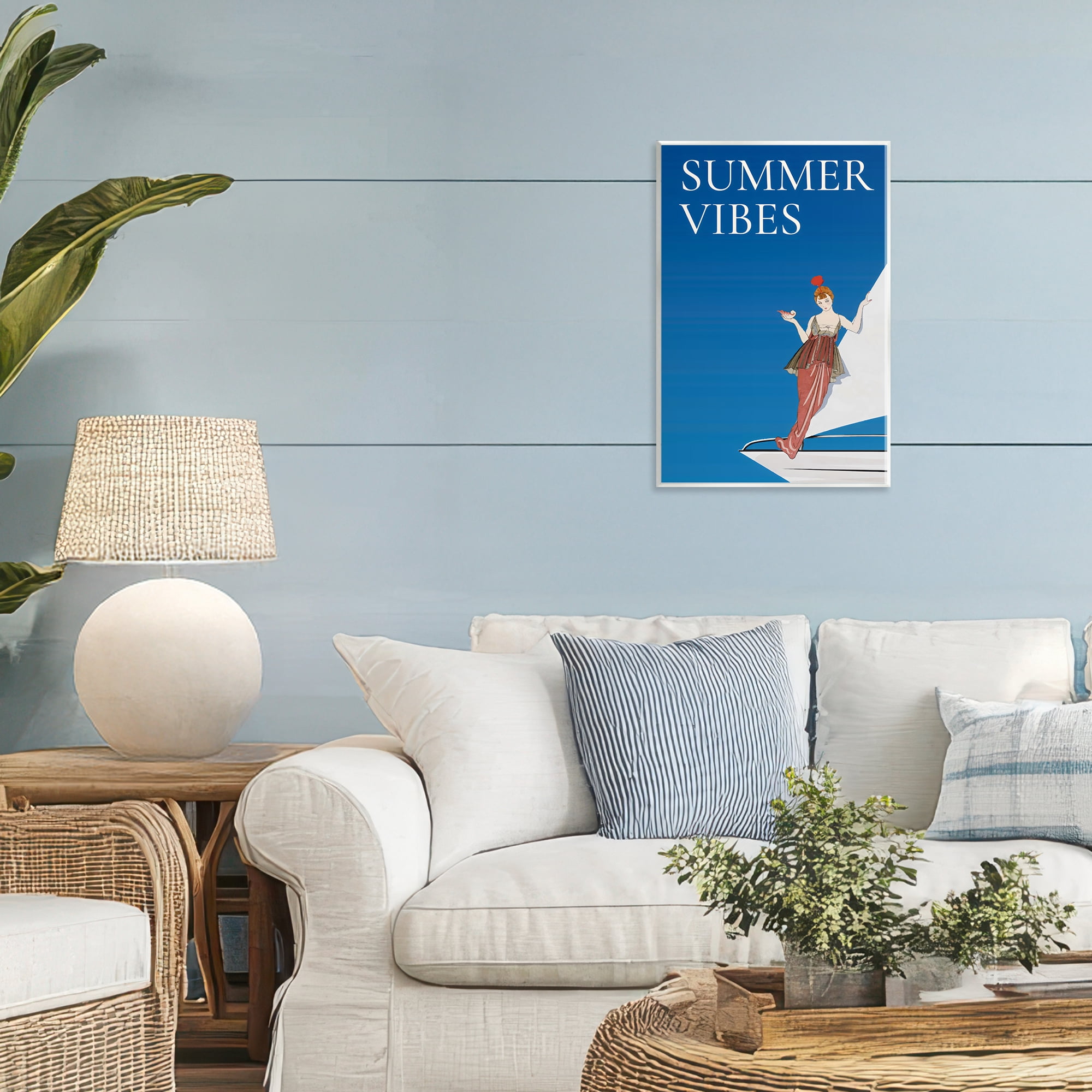 Stupell Industries Summer Vibes Vintage Yacht Wall Plaque Art, design by Creative Studio