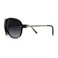 thumbnail image 3 of Mens Classic Sporty Flat Top Mobster Oversize Retro Racer Sunglasses Black Red Smoke, 3 of 4