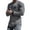 Grey, variant on Mens Shirts Autumn And Winter Cotton Single Long Sleeved Solid Color Collarless Outdoor Shirt