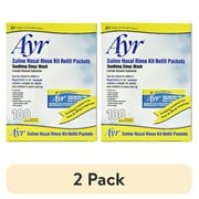 (2 pack) Ayr Saline Nasal Rinse Kit Ref 100 Count