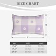 thumbnail image 4 of Pofeuu Floral Purple Buffalo Plaid Print Polyester Microfiber Plush Pillowcases, Super Soft and Cozy Pillow Case Covers with Envelop Closure（Pillow core not included）-16"x24", 4 of 6