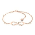 thumbnail image 1 of SERASAR 925 Sterling Silver Anklet "Infinity" with 18k Gold Plating, RoseGold, Including Gift box, 1 of 5