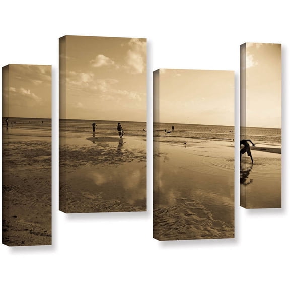 ArtWall Lindsey Janich "Sunny Day" 4-Piece Gallery-Wrapped Canvas Staggered Set
