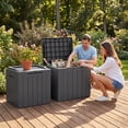 thumbnail image 5 of Homall 2PCS 31 Gallon Outdoor Deck Box In Resin with Seat, 5 of 7