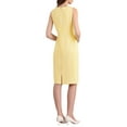thumbnail image 3 of INSPIRE CHIC Women's Rhinestone Boat Neck Dresses Sleeveless Pencil Sheath Dress S Light Yellow, 3 of 5