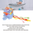 thumbnail image 3 of Pull String Sensory Toy, Soothe Gums Grasp Training Baby  Toy Educational Rich Color  For Travel For Toddlers Blue,Red, 3 of 8