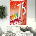 thumbnail image 4 of 75th Birthday Decorations Tapestry, Old Age Seventy Five Years Party Invite Retro Style Greeting, Wall Hanging for Bedroom Living Room Dorm Decor, 60W X 80L Inches, Multicolor, by Ambesonne, 4 of 5