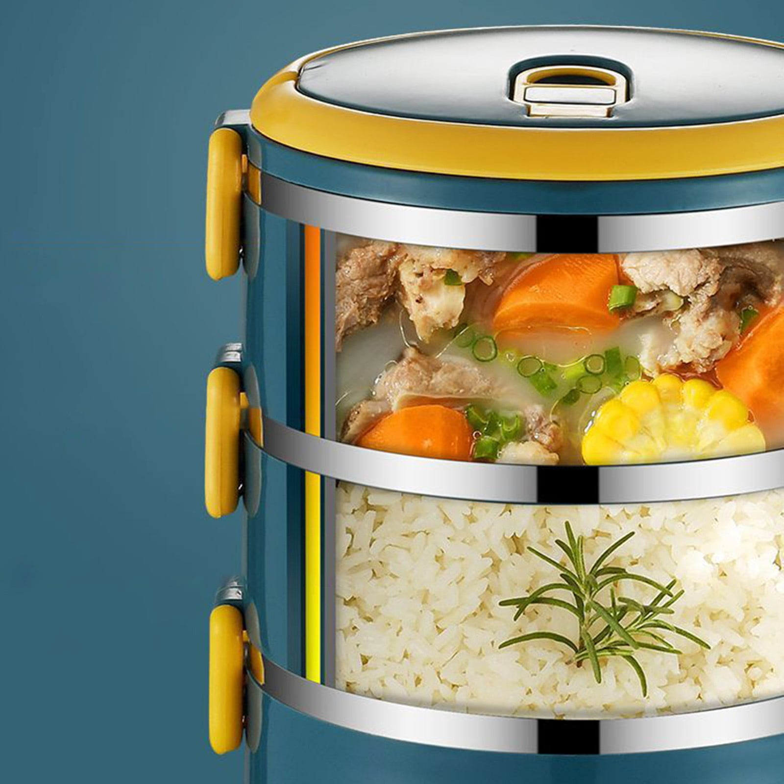 Worker Specific Lunch Box With Lid Adult Insulated Rice Bucket Lunch Box Bag Student Lunch Box Stainless Insulated(4th Floor)