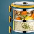 thumbnail image 5 of 4 Layer Stainless Steel Insulated Lunch Box, Leak-Proof Food Container with Lid for Office, Work, School, And Portable Meal Storage Harlik, 5 of 8