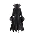 thumbnail image 5 of Disfraz de vampiro para niñas, traje de cuello alto, fantasma, novia, fantasía, carnaval, fiesta, manga acampanada, 2 a 11 años, 5 of 5
