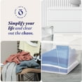 thumbnail image 6 of HOMZ 56-Quart Clear Stackable Plastic Storage Containers, White Lid, 4 Pack, 6 of 10
