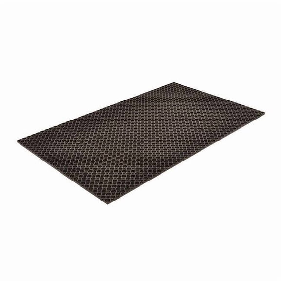 Notrax Antifatigue Mat, Rubber, Drainage Holes, 3 ft W x 5 ft L, Black 39R804