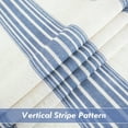 thumbnail image 4 of DriftAway Farmhouse Vertical Striped Linen Blend Textured Light Filtering Semi Sheer Curtains for Living Room Bedroom 84 Inches Long Drapes 2 Panels Broad Striped Jean Navy, 4 of 7