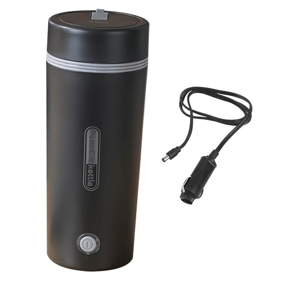 Hervidor de agua eléctrico pequeño, hervidor de agua eléctrico de ebullición rápida, mini negro