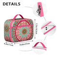 thumbnail image 2 of Boho Folk Insulated Tote Geometric Mandala Lightweight Compact with Front Pocket, 2 of 5