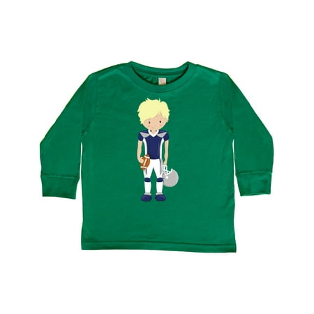 

Inktastic Cute Boy Blond Hair Rugby American Football Gift Toddler Boy Girl Long Sleeve T-Shirt