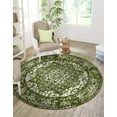 thumbnail image 4 of Unique Loom Richmond Collection Area Rug - Medallion (3' 3" Round Green/Ivory), 4 of 6