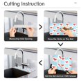 thumbnail image 5 of Yayeee Faucet Mat for Kitchen Sink 30" Diatomite Long Splash Guard Pad, Light Blue Checkered Heart, 5 of 7