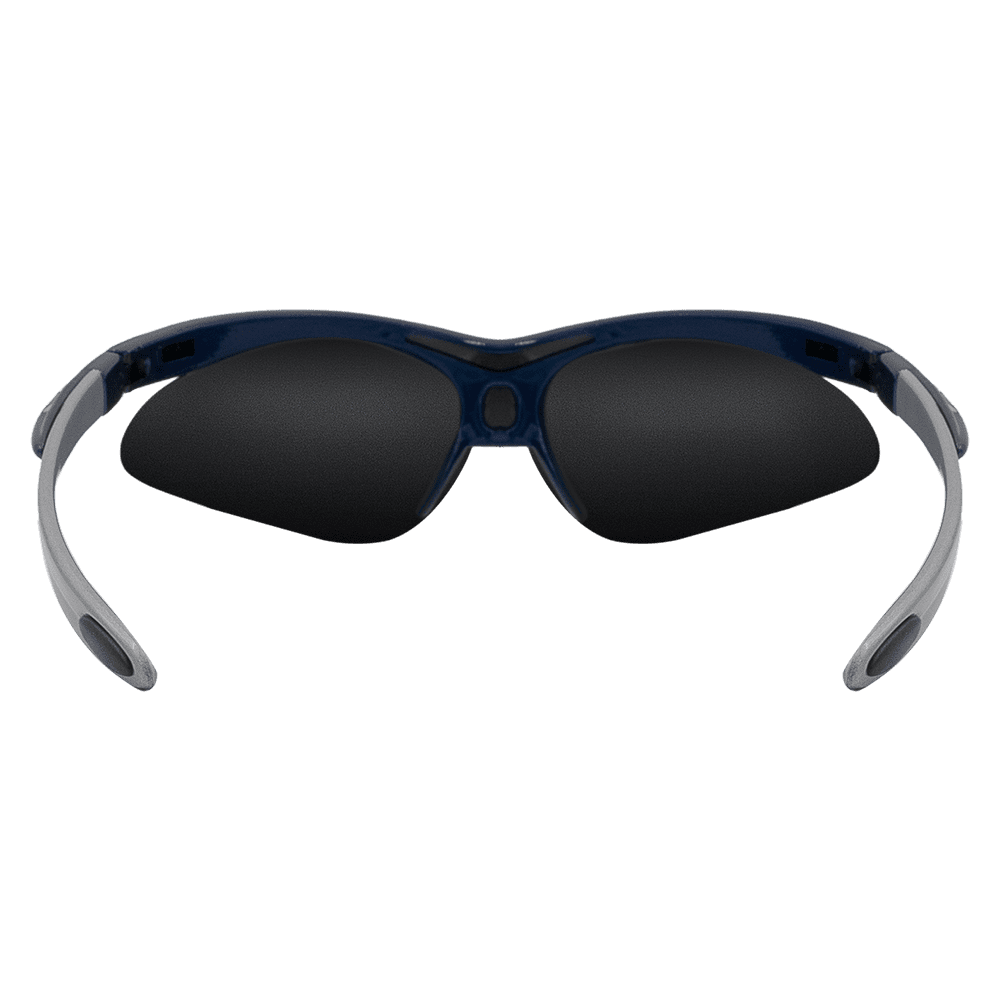 Zenport SG2681 Curved Safety Glasses with UV Coating, Blue Frame, Blue - 12 Pack