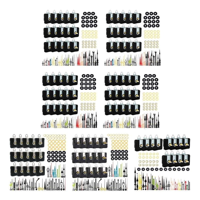 ANXPTIME Clock Mechanism Replacement Kits Plastic Quiet Movement Component with Hands