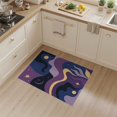 thumbnail image 2 of ODIKA 3'x5' Washable Accent Rug Pet Friendly, Non-Shedding Mat Purple Gold Celestial Waves and Starry Design Elegant Flowing Lines with Abstract Night for Bedside, Nursery Room, 2 of 7
