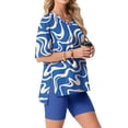 thumbnail image 5 of Cueply 2 Piece Sets for Women Summer Outfits Lounge Set Casual Matching Clothing Oversized T-Shirt Biker Shorts, 5 of 7