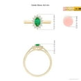 thumbnail image 5 of ANGARA Natural Princess Diana Inspired Emerald Ring with Diamond Halo in 14K Yellow Gold for Women (Size-5x3mm) | May Birthstone, Birthday, Anniversary, Jewelry Gift for Women | Natural Emerald Ring, 5 of 10
