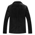 thumbnail image 6 of FLAVOR Men's Classic Leather Jacket Suede Winter Coat with Removable Collar (3X-Large, Black), 6 of 6
