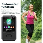 32GB MP3 Player with Bluetooth 5.0, Mini Clip Portable Wearable MP3 Player with FM Radio Recording, Childrens Music mp3 Player, Mp3 Mp4 Player with Pedometer, Music Player Support up to 128GB(Black)
