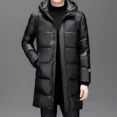 thumbnail image 4 of 2024 Nueva ropa de diseñador de lujo de invierno Chaqueta larga de plumón Ropa de protección contra el frío Chaqueta con capucha negra gruesa y cálida para hombre, 4 of 5
