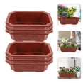 thumbnail image 2 of Miangastore 6pcs Balcony Plant Container Balcony Planter Decorative Small Flower Pots Thickened Flower Planter, 2 of 8