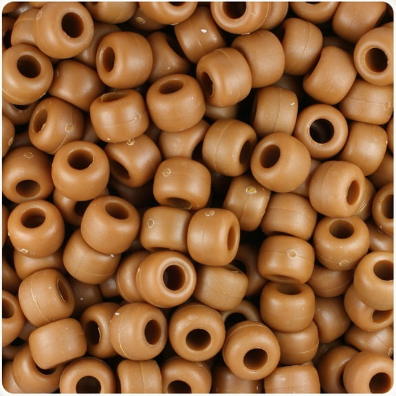 BeadTin Tiger Eye Matte 9mm Barrel Pony Beads (500pc)