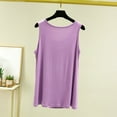 thumbnail image 4 of Wyobmus Women Tank Tops Summer Loose Fit Pleated Front Crew Neck Camisole Tops Trendy Sleeveless Flowy Blouses Purple, 4 of 8