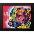 thumbnail image 2 of Dean Russo Collection 24x20 Black Modern Framed Museum Art Print Titled - Gratitude Pit Bull Pittie Love, 2 of 5
